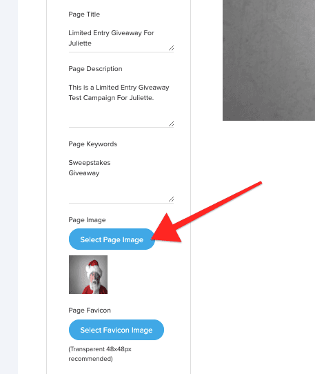 Facebook image setting
