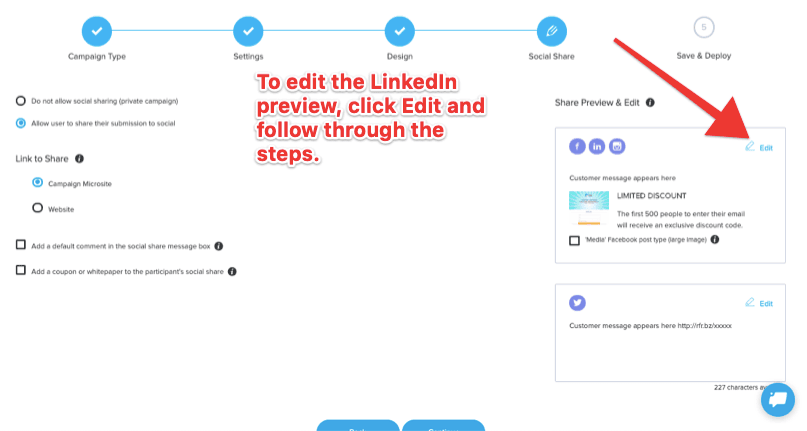 LinkedIn image setting